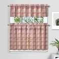 thumbnail image 2 of Watercolor Pig Print Kitchen Curtains - 3 PC Farmhouse Set with Funny Cartoon Animal Pattern, Rod Pocket Short Curtains, 2 of 5