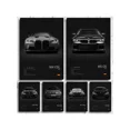 thumbnail image 4 of Póster de coche de lujo en blanco y negro pop Estética Supercar Sports Car F80 M3 M140 GTR Impresión en lienzo Arte de pared Decoración de garaje, 4 of 5