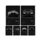 thumbnail image 4 of Póster de coche de lujo en blanco y negro pop Estética Supercar Sports Car F80 M3 M140 GTR Impresión en lienzo Arte de pared Decoración de garaje, 4 of 5