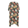 thumbnail image 2 of Xoenoiee Tropical Hibiscus Palm Leaves Print Open Front Long Kimono Swimsuit Cover Up for Women Swimwear Cover Ups Cardigan Quick Dry Beach Swim Cover up Blouse, 2 of 7