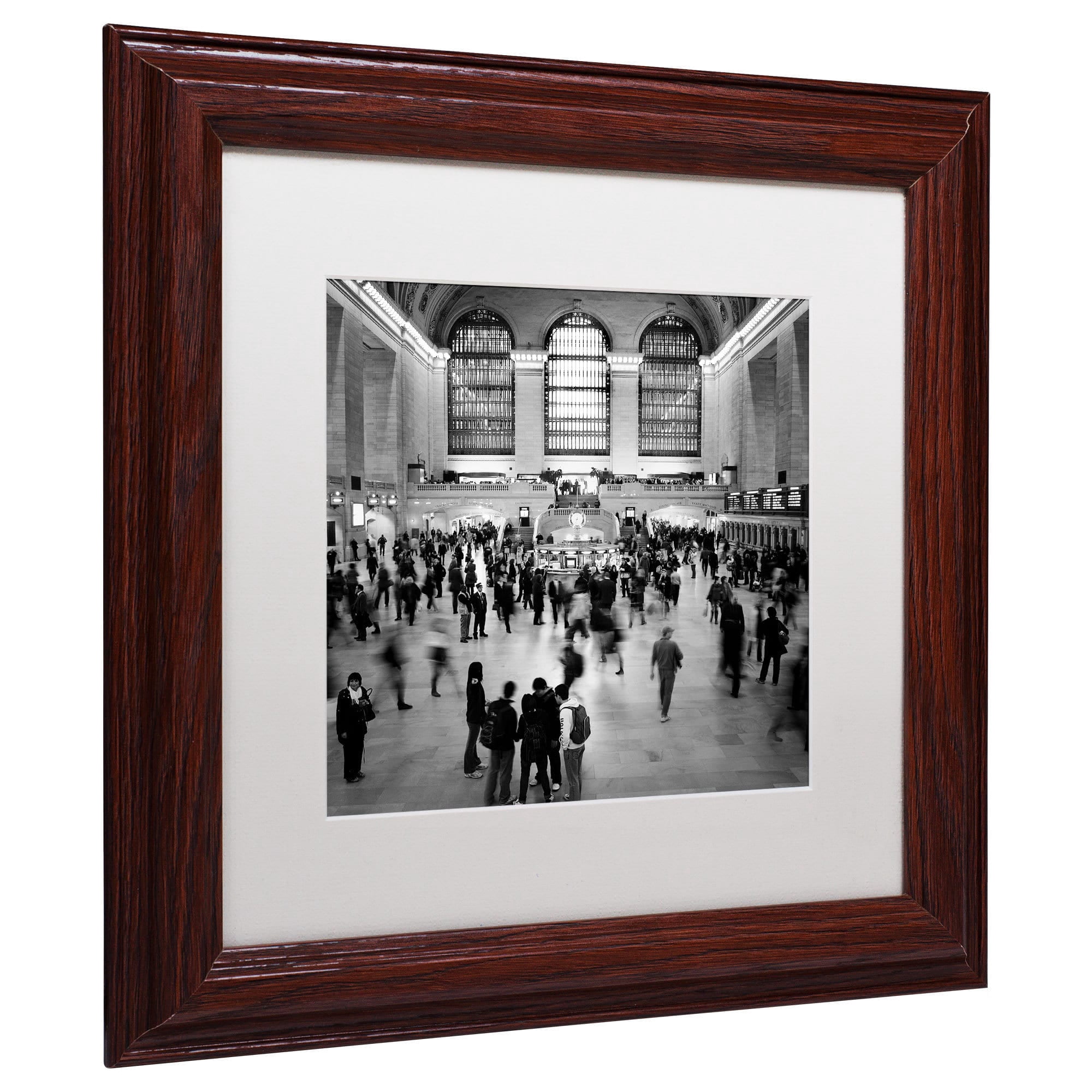 Trademark Fine Art NP0004-W1616MF "Rush Hour" by Nina Papiorek 16" x 16" Framed Art White Matted