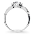 thumbnail image 4 of BERRICLE Sterling Silver Halo Wedding Engagement Rings Round Cut Cubic Zirconia CZ Promise Split Shank Ring for Women, Rhodium Plated Size 9, 4 of 11
