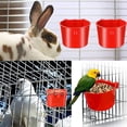 thumbnail image 2 of 20pcs Chickens Rabbit Feeders For Cage,hanging Chicken Water Feeder Cup, Plastic Birds Feeders Seed, 2 of 5