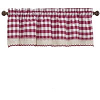 Woven Trends Farmhouse Curtains Kitchen Dcor, Buffalo Plaid Valance, Classic Country Plaid Gingham Checkered Design, Farmhouse Dcor, Window Curtain Treatments