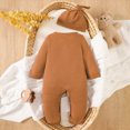 thumbnail image 3 of Newborn Boy Clothes Fall Winter Knit Outfits Hello I'm new here Romper + Hats 2Pcs Baby Boy Coming Home Outfit Kaprioy Baby Boy Clothes, 3 of 9