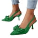 thumbnail image 5 of Correas de Tacón para Tacones Altos de Satén Punteado Pie Slingbacks, Tacones Altos de las Mujeres Abrir la Espalda Color Sólido, 5 of 5