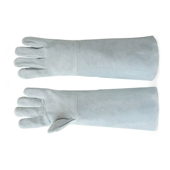 Professional Long1eatherGardening Gloves with Plush Inner for Welding Pruning