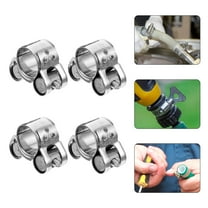GOOHOCHY 4 Pcs Injection Hose Clamps Clips for Water Pipe Heavy Duty Silver