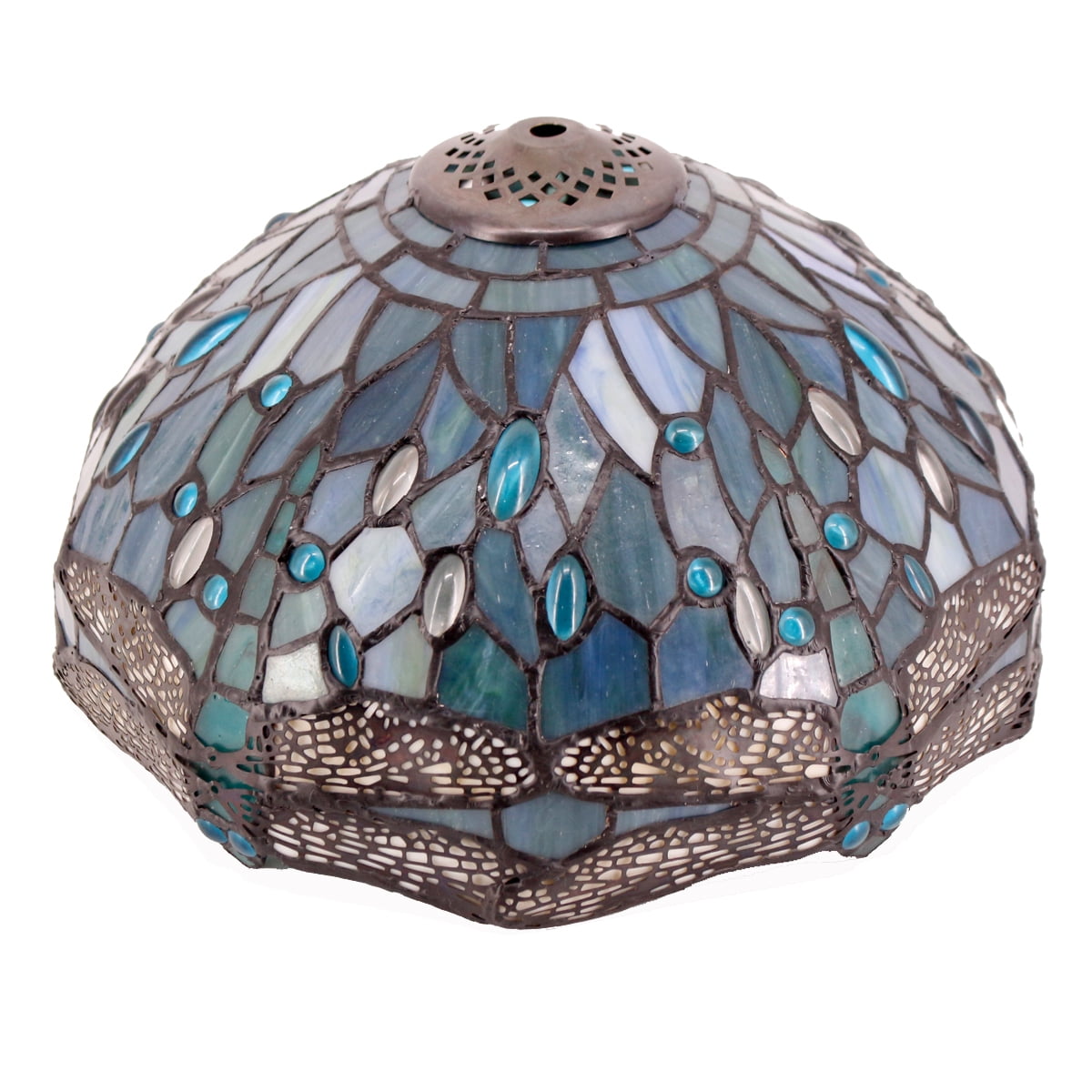 Tiffany Lamp Shade Replacement W12 Inch H6 Inch for Table Lamps Ceiling