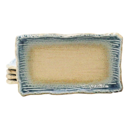 Pack Of 5 Blue River Ao Nagashi Collection Rectangular Wavy Sushi Plates 8.75" L