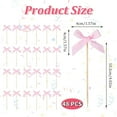 thumbnail image 2 of 48 Pcs Pink Bow Cupcake Toppers,HYG Bow Cocktail Picks,Bow Cake Topper,Bowknot Cupcake Picks,Ribbon Bow Birthday Cake Decorations for DIY Cake Decor Tools,Wedding Birthday Girl Party Supplies, 2 of 8