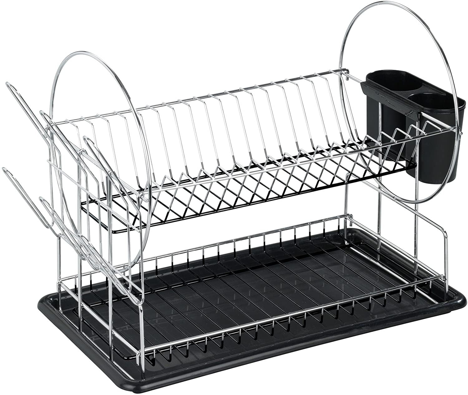 Colonial Tin Works Metal Dish Caddy - Kitchen Or Dining Room Organizer, 11.5"L X 8.75"D X 15"H, Display Your Plates