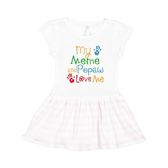 Inktastic Meme and Pepaw Love Me Girls Toddler Dress