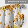 thumbnail image 6 of Yellow Leaf Farmhouse Short Window Curtain Valances, Fall Plant Country Vintage Watercolor White Rod Pocket Kitchen Valances for Living Room Bedroom Bathroom Cafe 42" x 18", 6 of 8