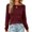 *Wine, variant on ClodeEU Women's Crewneck Long Sleeve Lightweight Knit Top ,Casual Fall Winter Loose Fit Sweater ,Women's Plus L