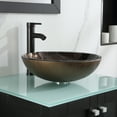 thumbnail image 5 of Wonline 24" Vessel Sink Wood Bathroom Cabinet w/Mirror And Temepered Glass Countertop, 5 of 7