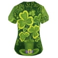 thumbnail image 5 of EGNMCR Hauts de Sarrau Femmes Mode Femmes Impression de la Saint-Patrick Manches Courtes Col en V Hauts Uniforme de Soins Infirmiers, 5 of 5