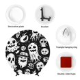 thumbnail image 4 of Balery Black White Spooky Ghosts Print Bone China Decorative Plate Ceramic Dinner Plates Art Crafts with Display Stand-10in, 4 of 6
