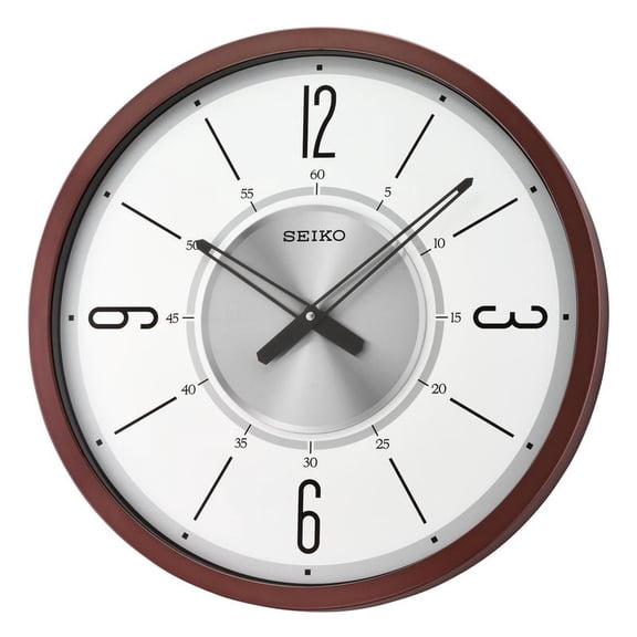 Seiko 20" Abbot Modern Industrial Multi-Color Round Wall Clock, Quartz, Analog, QXA759BLH