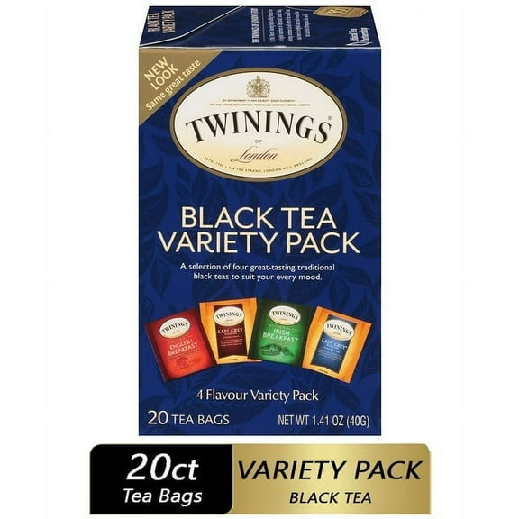 Twinings, Black Tea Variety Pack, 20 Tea Bags, 1.41 oz Pack of 4