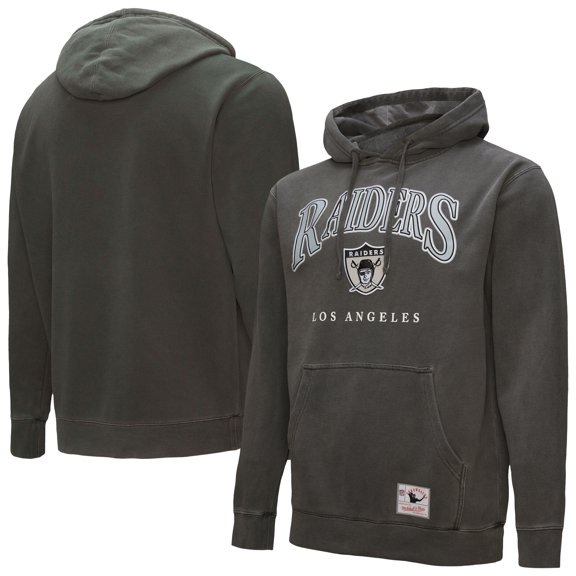 -Mitchell & Ness Gray Los Angeles Raiders Slot Pullover Hoodie
