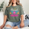 thumbnail image 2 of Colorful Heart and Flowers MOM Design, Moss Comfort Colors T-Shirt, Small, 2 of 3