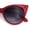 Red - Smoke, variant on Womens Large Gothic Cat Eye Retro Plastic Sunglasses / Beige Frame - Gradient Black Lens