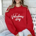 thumbnail image 2 of Love Heart Sweatshirts for Women Valentines Day Oversized Pullover Fleece Tops Trendy Holiday Gifts, 2 of 6