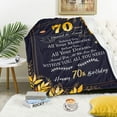 thumbnail image 3 of 70th Birthday Gifts for Women Men, Best Gifts for 70 Year Old Woman Man, Happy 70th Birthday Party Decorations, Mom Dad 70th Birthday Ideas, 1953 70 Birthday Gifts Throw Blanket 60 x 50 inch, 3 of 6