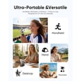 thumbnail image 5 of Portable Handheld Fan with Ice Cooler, 5-Speed Settings, Soccer-Shaped Mini Personal Fan, 4000mAh Rechargeable Pocket Fan for Travel/Outdoor/Office Use, Up to 20 Hours of Run Time,Black, 5 of 9