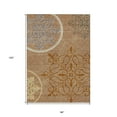thumbnail image 3 of 8' X 10' Terra Cotta Gold And Gray Floral Medallion Washable Indoor Outdoor Area Rug, 3 of 5