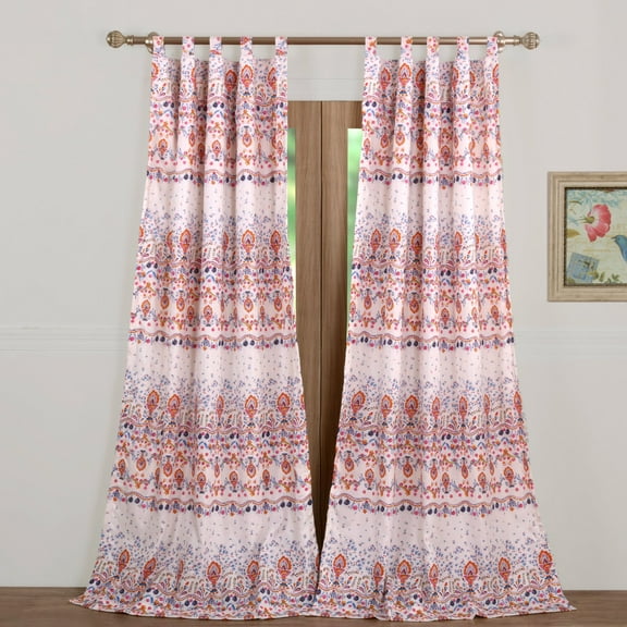 Barefoot Bungalow Amber Window Curtain Panel Pair (2) - 42x84", Multi