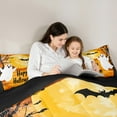 thumbnail image 5 of jejeloiu Happy Halloween Full Size Comforter Sets,Cute Cartoon Ghost Bedding Comforter Set,Kawaii Pumpkin Lantern Bedding Sets For Boy Girl,Breathable Home Decor Reversible,3-Piece, 5 of 8