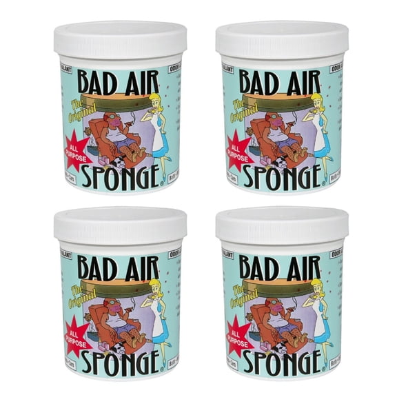 Bad Air Sponge The Original Odor Absorbing Neutralant, 14oz 4Packs (Packaging May Vary)