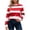 Red, variant on VBVC Women's Wide Striped Long Sleeve Tops , Ladies' Crew Neck Contrast Cuff Casual Blouses , Casual Basic Pullover T Shirts For Women,Black,S-2XL