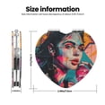 thumbnail image 3 of Uemuo Vibrant Street Art Portrait Print Compact Portable Pocket Makeup Mirror - Leather Cover, Elegant Travel Cosmetic Mirror for Purse, Pocket, and Handbag-Heart Shape, 3 of 9