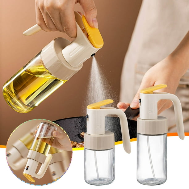 Bomba de botella rociadora de aceite | Dispensador de aceite de oliva de vidrio | Olla a prueba de fugas de acero inoxidable | Rociador de cocina de niebla fina para cocina o barbacoa al aire libre