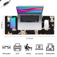 thumbnail image 5 of Long Mouse Pads for Desk,Cute Cartoon Corgi Desk Mats on Top Of Desks, Desk Mouse Pad Extra Large with 3mm Non-Slip Base and Stitched Edge for Gaming,Office,Work,Home 31.5"x11.8", 5 of 6