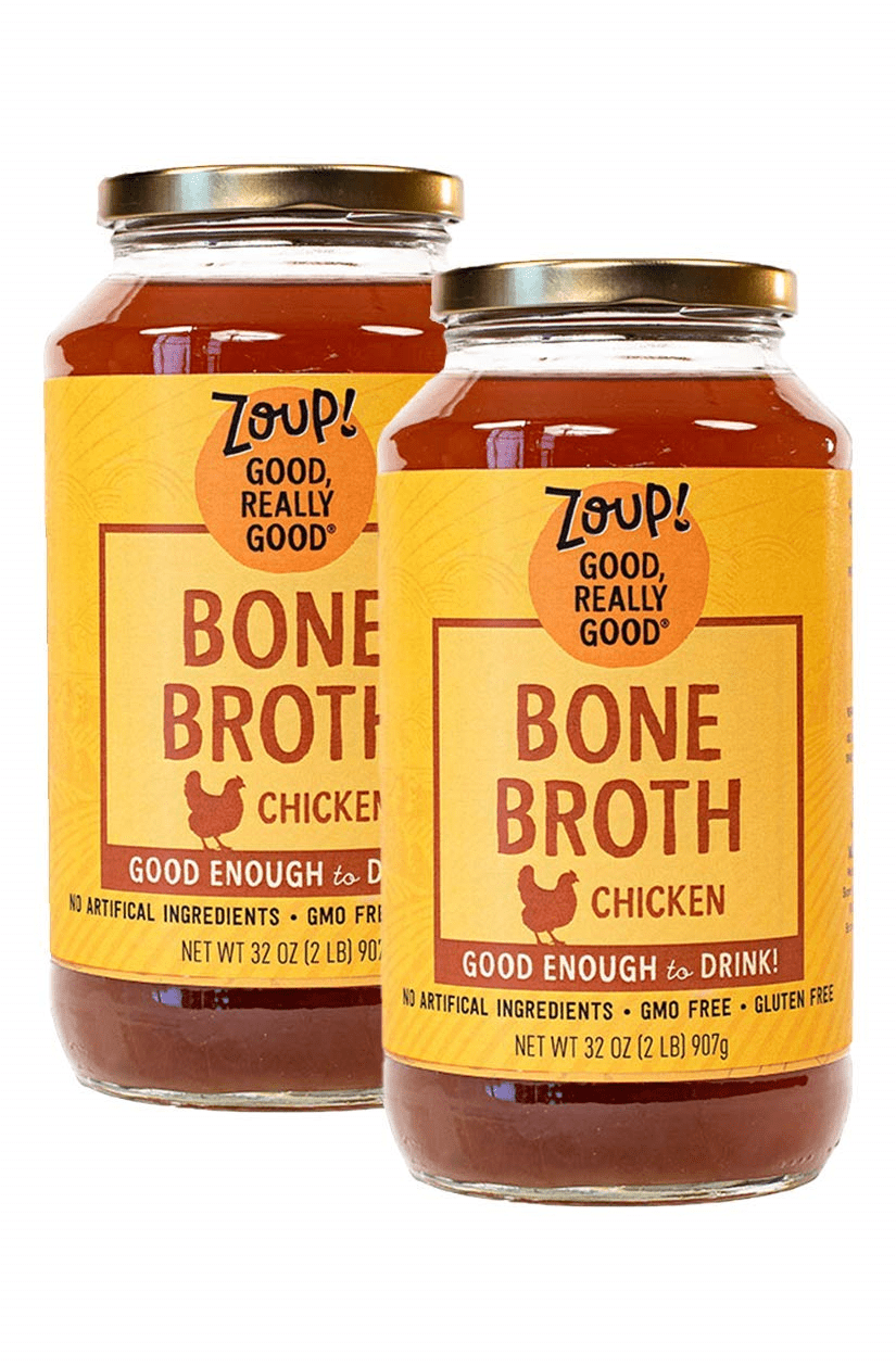 Zoup! Gluten Free, Fat Free, NonGMO Clear Chicken Bone Broth, 2Pack