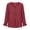 *Red, variant on ClodeEU Women's V Neck Half Button Flare Long Sleeve Blouse,Casual Loose Solid Shirt Top Black,Women's Plus L