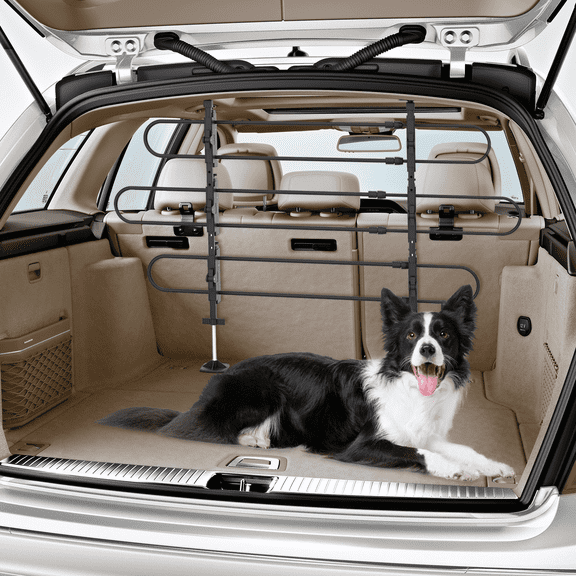 Magshion Dog Car Barrier Adjustable Universal for Cars, SUVs - Moves with Your Vehicle Seats, Easy Install Dog Car Gate - Strong Metal Gate Divider