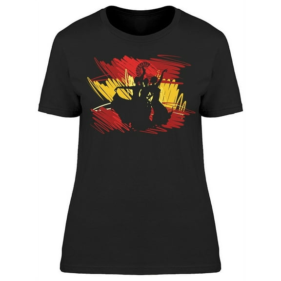 Silhouette Flamenco Poses T-Shirt Women -Image by Shutterstock, Female Small