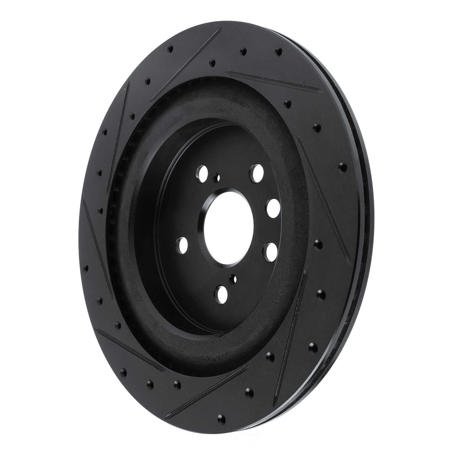 Dynamic Friction Company 633-75065R DFC Brake Rotor - Drilled And Slotted - Black