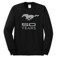 thumbnail image 2 of Wild Bobby, Ford Mustang Logo 50 Years Vintage Emblem, Cars and Trucks, Men Long Sleeve Shirt, Black, XX-Large, 2 of 4