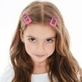 thumbnail image 4 of QUMENEY 24 Pieces Double Grip Hair Clips Metal Snap Hair Clips Women Hair Barrettes for Hair Making, Salon Supplies (Rose Red, 2 Inch), 4 of 7