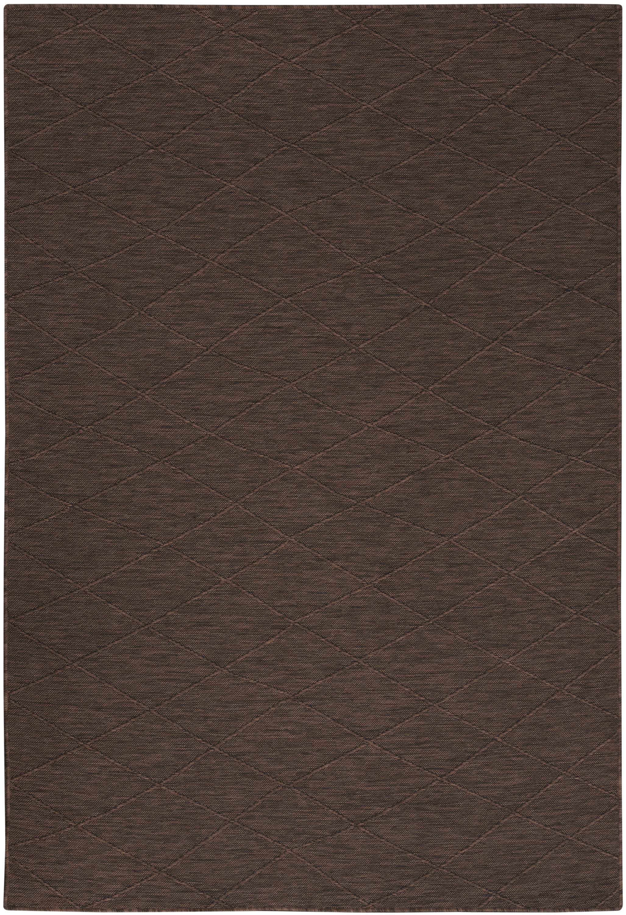 Nourison Washable Solutions Indoor/Outdoor Mocha 4' x 6' Area Rug (4x6)