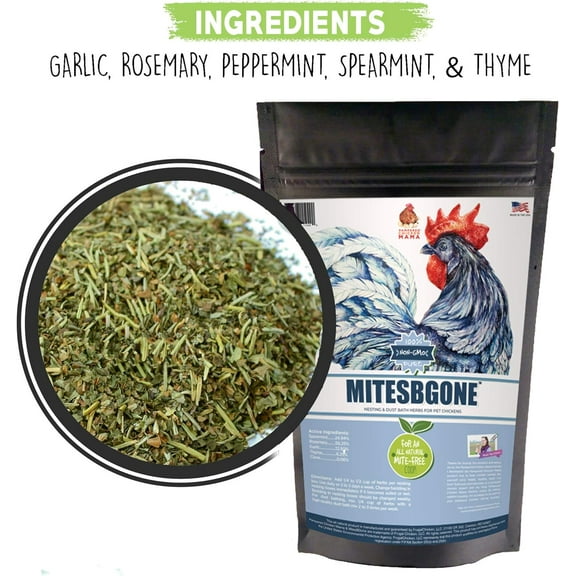 MitesBGone Herbal Blend For Chicken Nesting Boxes Or Dust Baths To Repel Mites