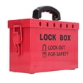 thumbnail image 1 of OSHA-Compliant Stainless Steel Lockout Tagout Box with Ergonomic Handle and High Capacity for Secure Key Storage, 1 of 6