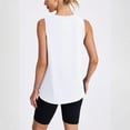 thumbnail image 5 of Tdoqot Womens Workout Tank Tops- Casual Sleeveless Summer Slim Fit Cotton Quick Dry Gym Shirts White Size XL, 5 of 7