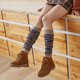 thumbnail image 4 of Calentadores de piernas cálidos de invierno para mujer, calcetines sueltos por encima de la rodilla, puños para botas, 4 of 5
